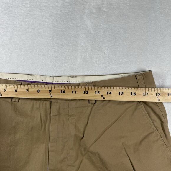 Hiltl Men's Flat Front‎ Stretch Dress Pants Khaki 36x29 German Business - Picture 8 of 9